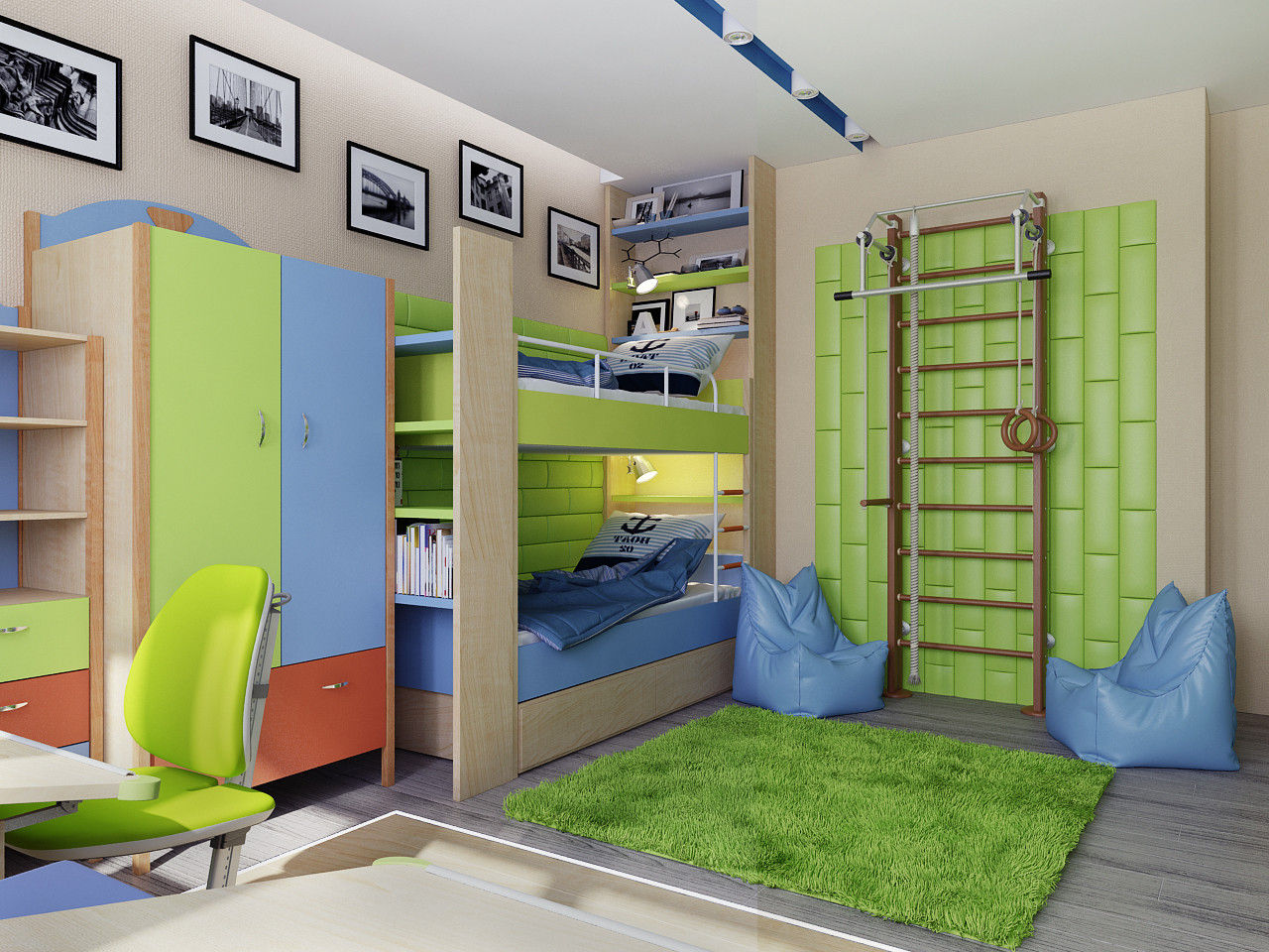 Проект 3х комнатной квартиры в Харькове, Инна Михайская Инна Михайская Dormitorios infantiles de estilo moderno