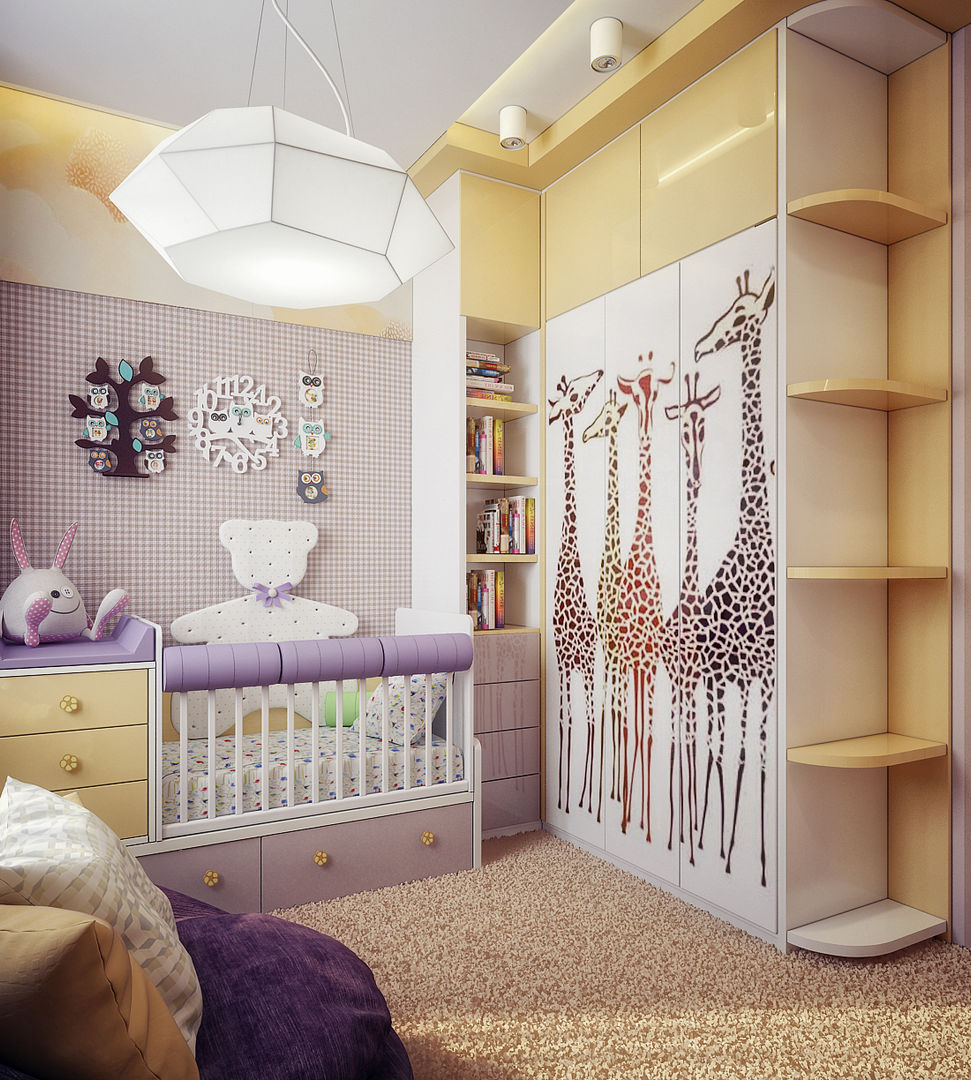 Проект 4х комнатной квартиры, Инна Михайская Инна Михайская Quarto infantil moderno