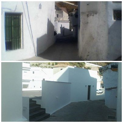 Callejón: Antes y después. Coronástudios Casas modernas