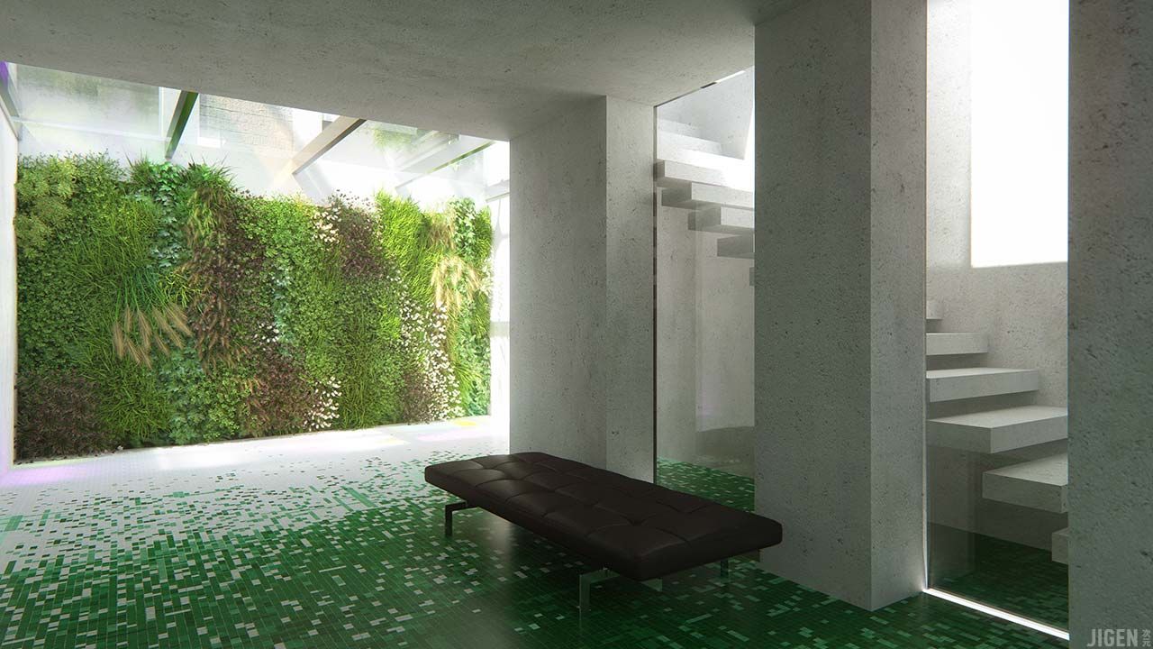 Visualisations 3d, JIGEN JIGEN 现代客厅設計點子、靈感 & 圖片