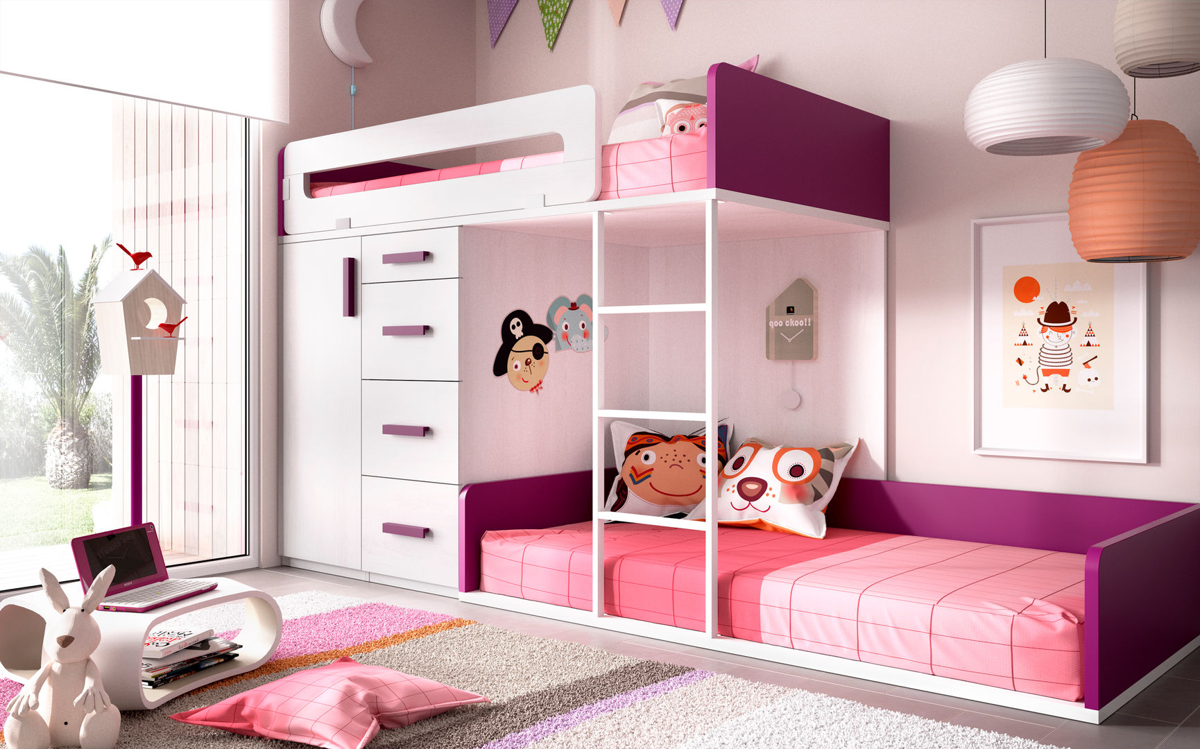 JUVENILES, MUEBLES OYAGA MUEBLES OYAGA Modern nursery/kids room Beds & cribs