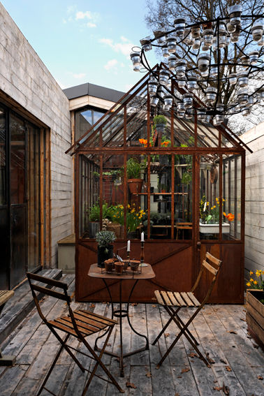 Verrières Atelier d'artistes , Frédéric TABARY Frédéric TABARY Vườn phong cách công nghiệp Kim loại Greenhouses & pavilions