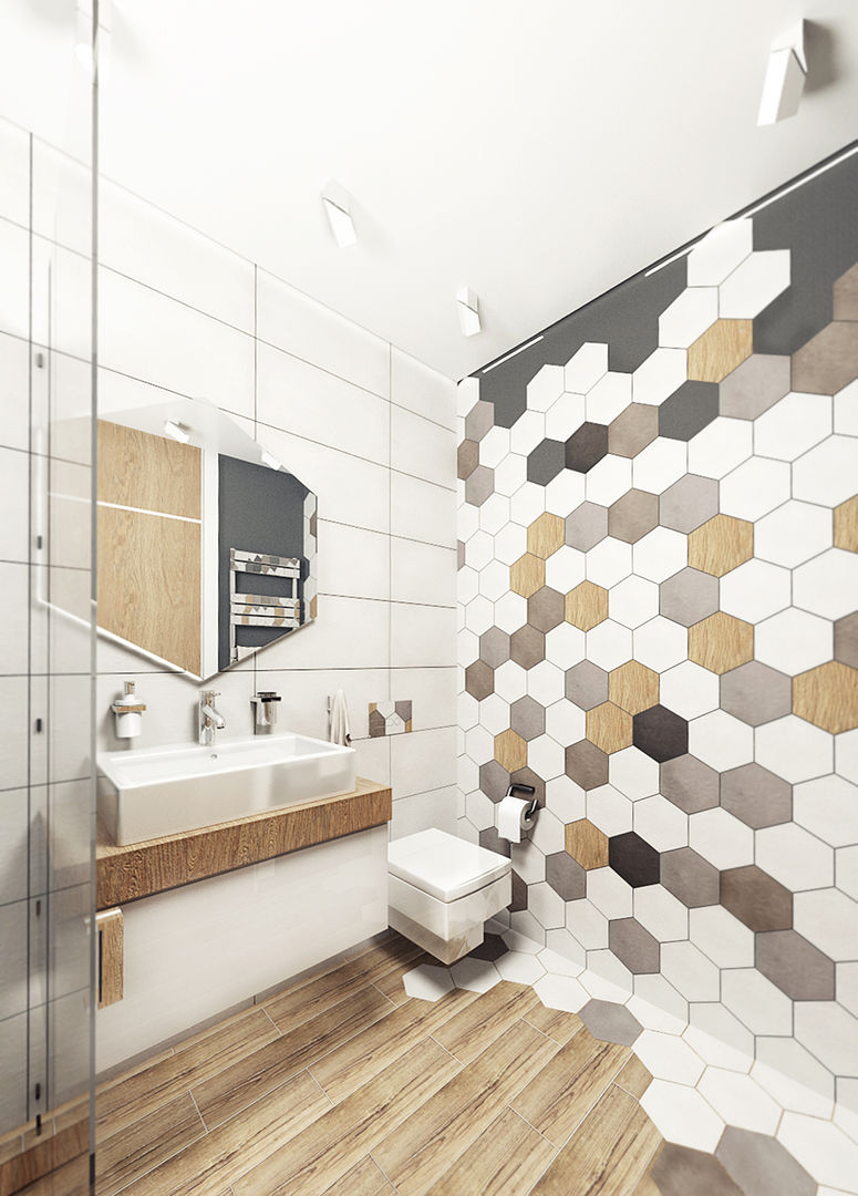 KEKS’S APARTMENT, IK-architects IK-architects Minimalist style bathroom