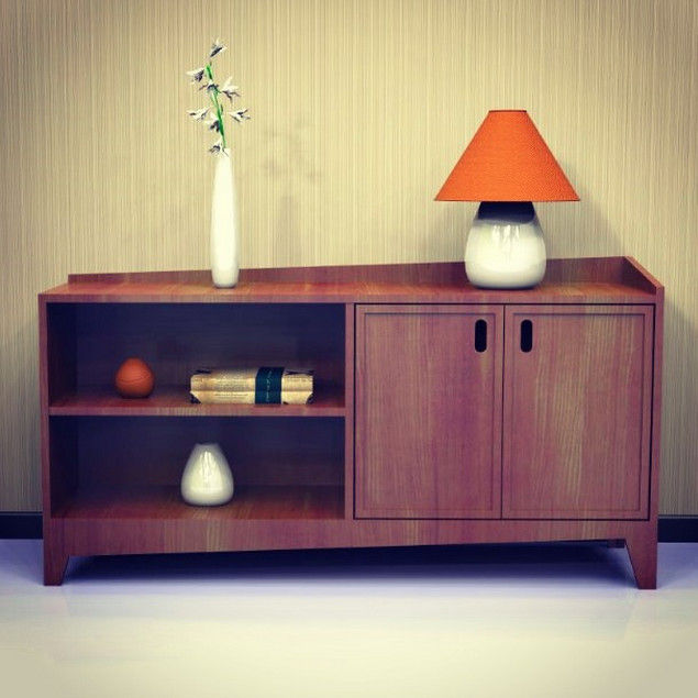 Asimmetrica, Giovanni Cardinale Designer Giovanni Cardinale Designer Modern living room Wood Wood effect Storage