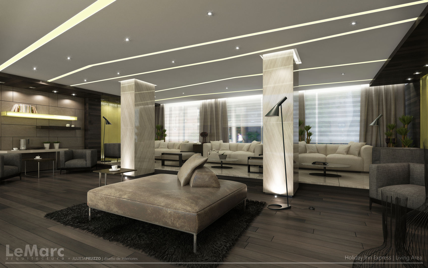 Proyecto de Diseño Interior - Lobby Hotel, Estudio JP Estudio JP مساحات تجارية فنادق