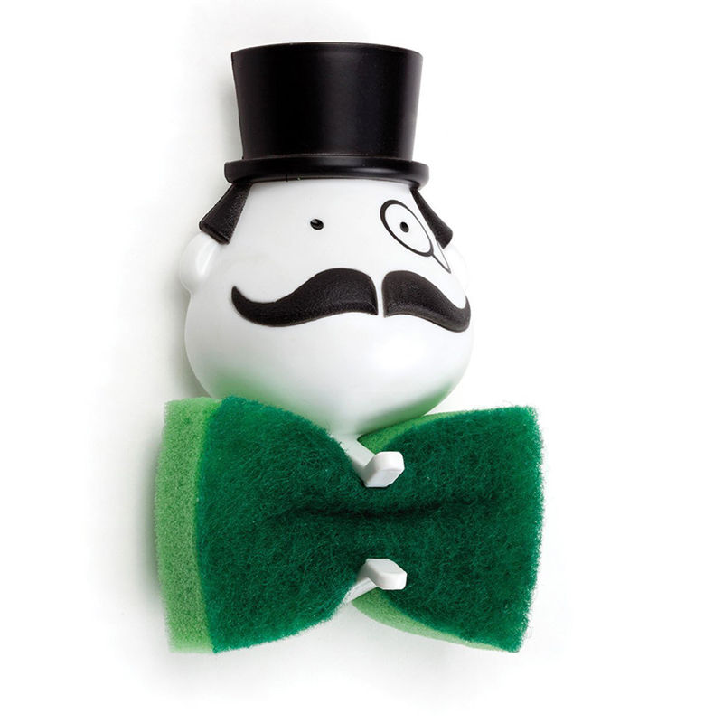 벨렉 디자인 미스터 스폰지 홀더/ 수세미 걸이(Peleg Design Mr. Sponge Holder), Brillian Co. Brillian Co. Nowoczesna kuchnia Plastik Meble do przechowywania