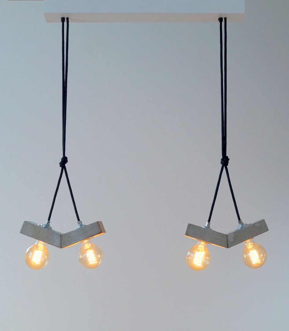 ​Betonlampe. Deckenleuchte. "papilio/2", Uniikat.de Uniikat.de بلكونة أو شرفة حجر Lighting