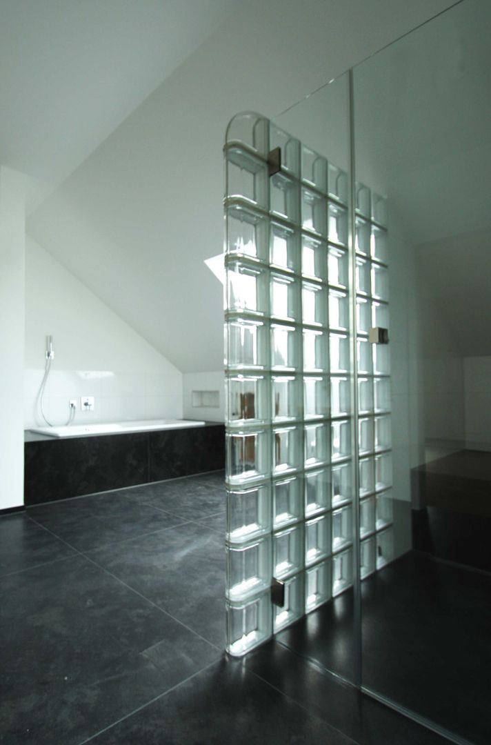 duschwand mit glastür, tritschler glasundform tritschler glasundform Minimalist bathroom Glass