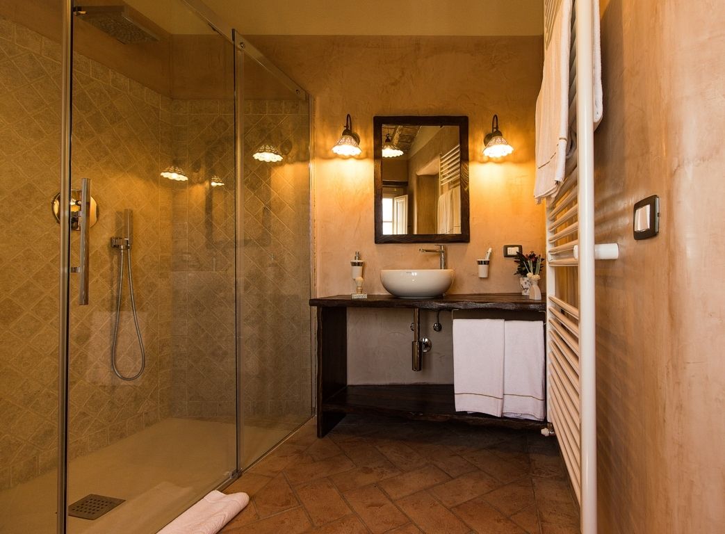 Locanda dell'Aioncino, Studio Luppichini Studio Luppichini Rustik Banyo