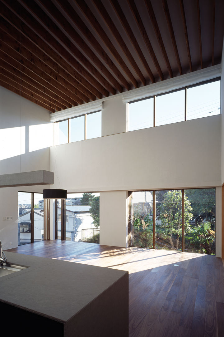 神木本町の家, 向山建築設計事務所 向山建築設計事務所 Salas modernas