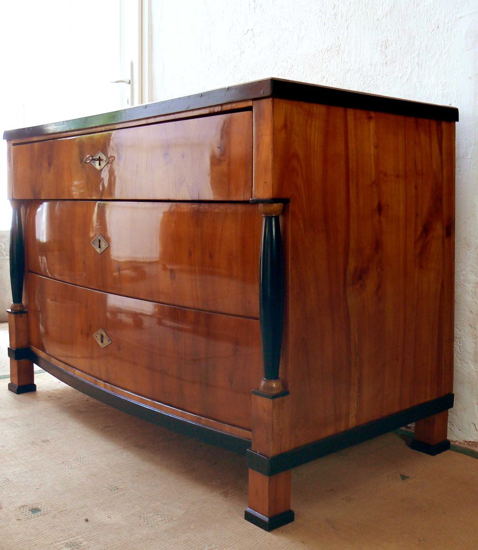 Biedermeier Kommode Kirschbaum , Schatzkiste Schatzkiste Klassische Wohnzimmer Aufbewahrung