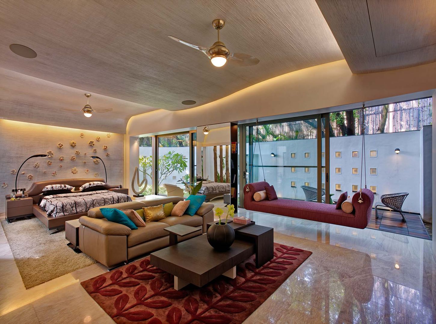 Nest - Private residence at Koregaon Park, TAO Architecture Pvt. Ltd. TAO Architecture Pvt. Ltd. Moderne Schlafzimmer