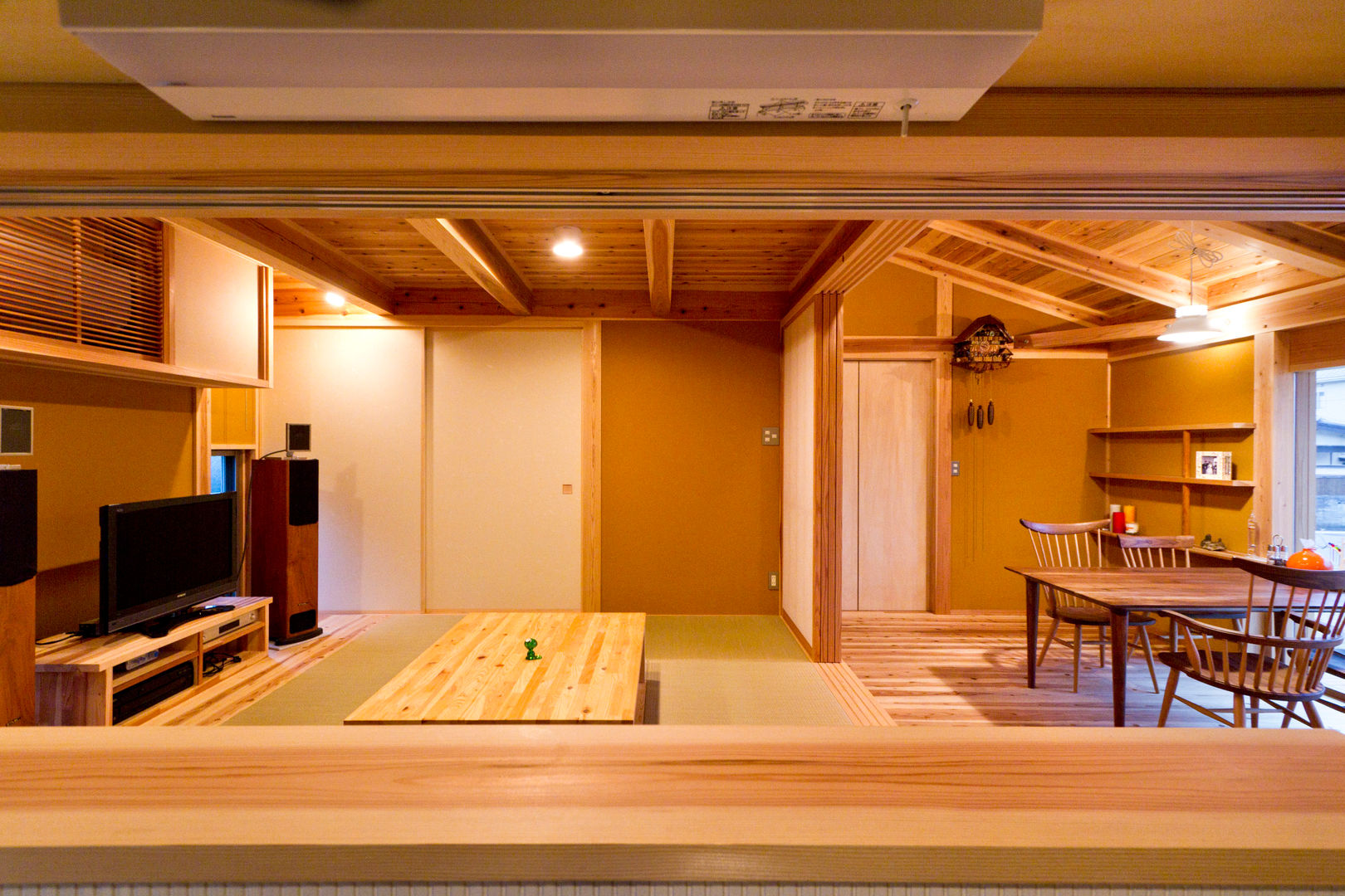 南鹿島のいえ, shu建築設計事務所 shu建築設計事務所 Asian style living room Wood Wood effect