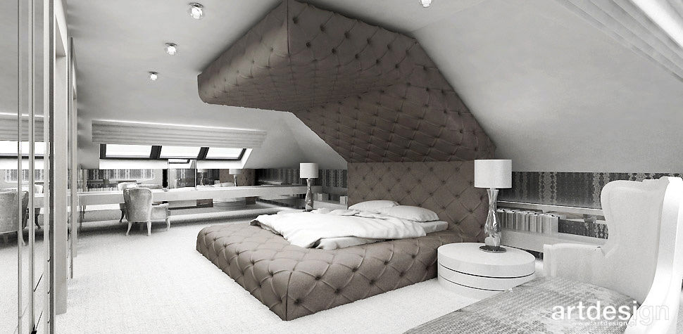 ACCELERATED ARCHITECTURE | II | projekt sypialni, łazienki i garderoby, ARTDESIGN architektura wnętrz ARTDESIGN architektura wnętrz Modern style bedroom