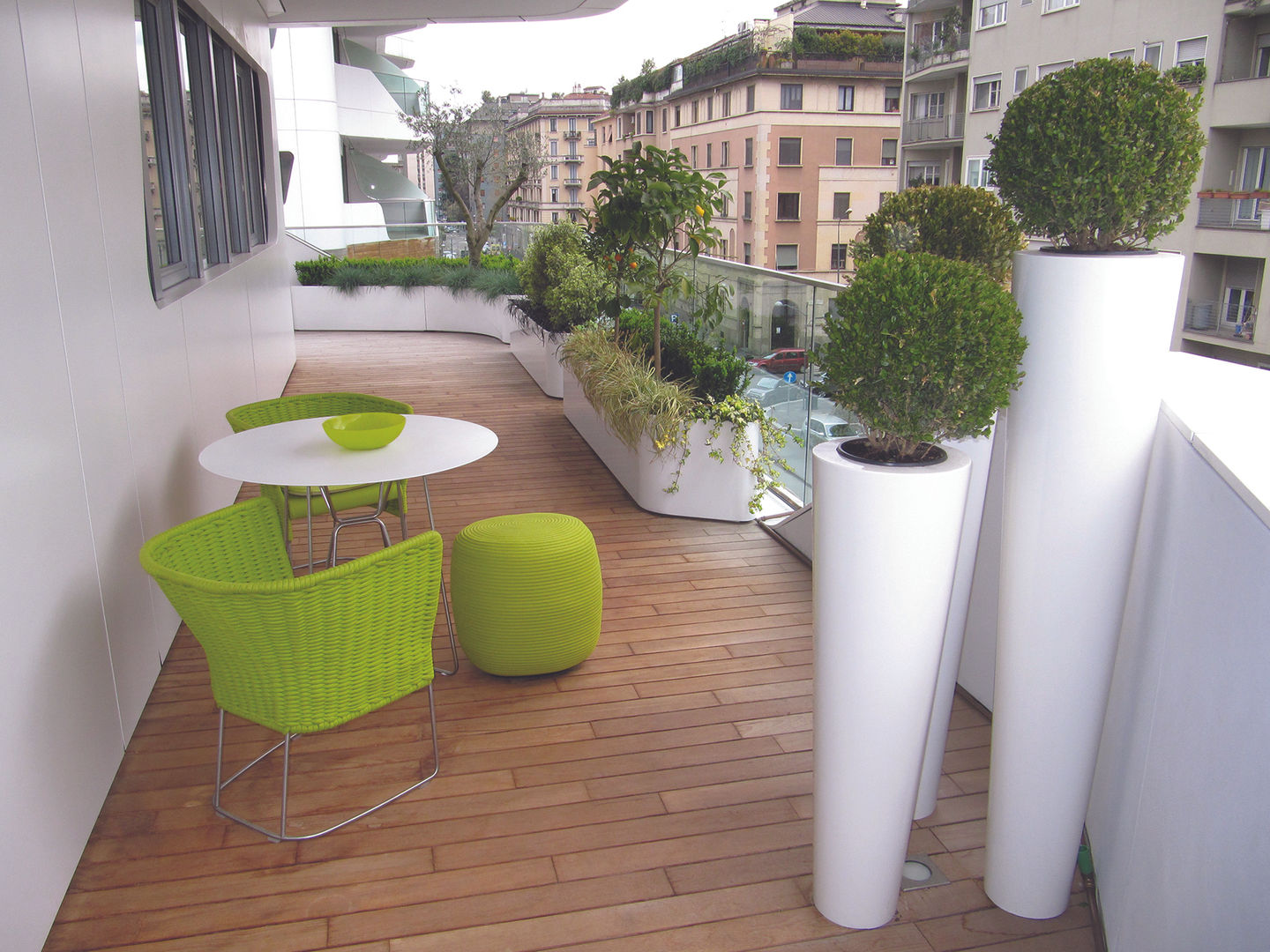 progetti, damiano damiano Modern balcony, veranda & terrace