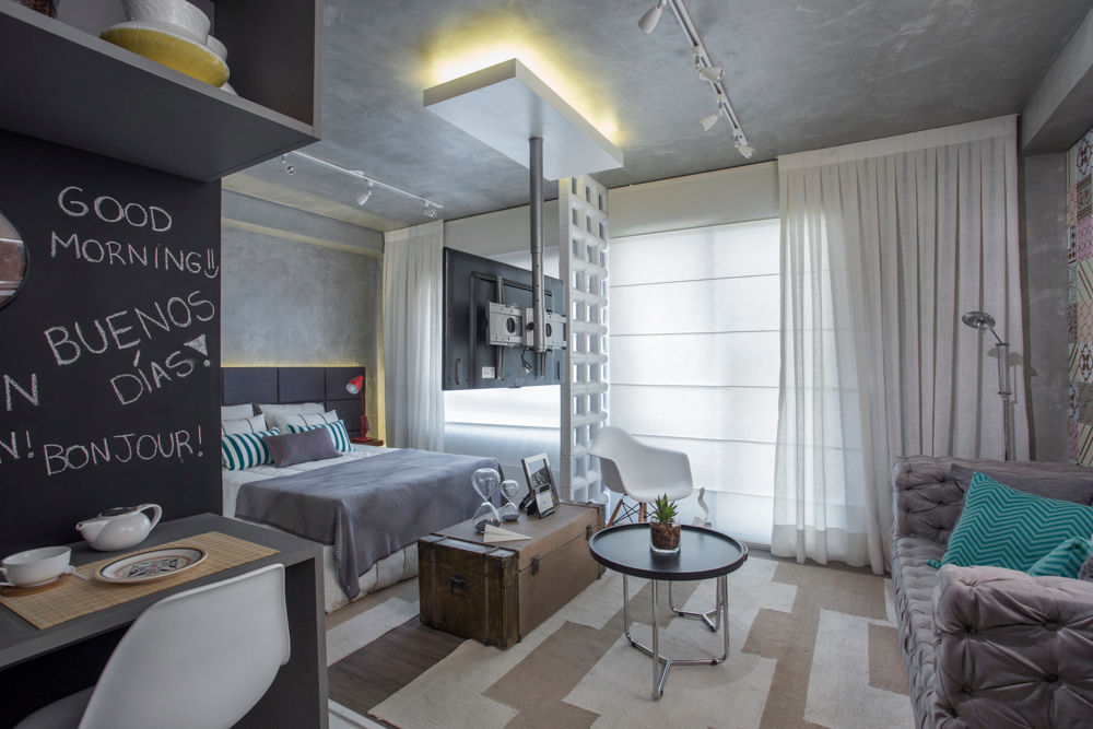 Vila Madalena | Decorados, SESSO & DALANEZI SESSO & DALANEZI Kamar Tidur Modern