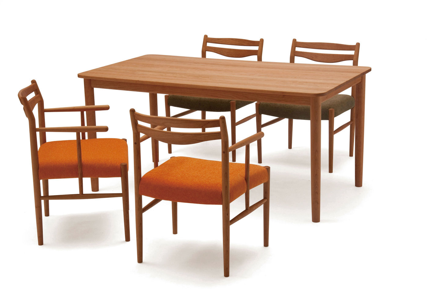 canale, NDstyle./NODA FURNITURE co.,ltd. NDstyle./NODA FURNITURE co.,ltd. Scandinavian style dining room Bamboo Green Tables