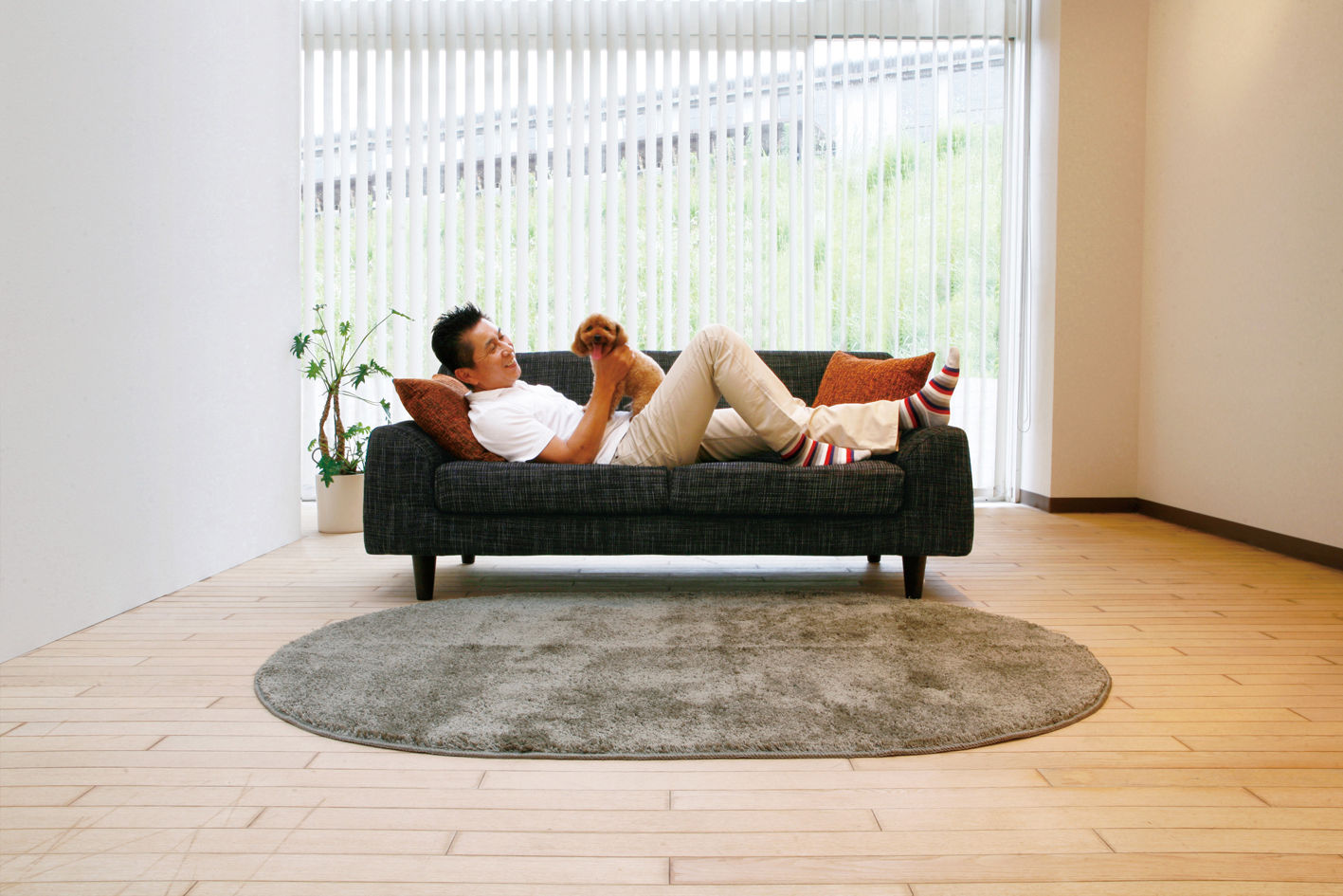 SIESTA, NDstyle./NODA FURNITURE co.,ltd. NDstyle./NODA FURNITURE co.,ltd. Scandinavische woonkamers Sofa's & fauteuils