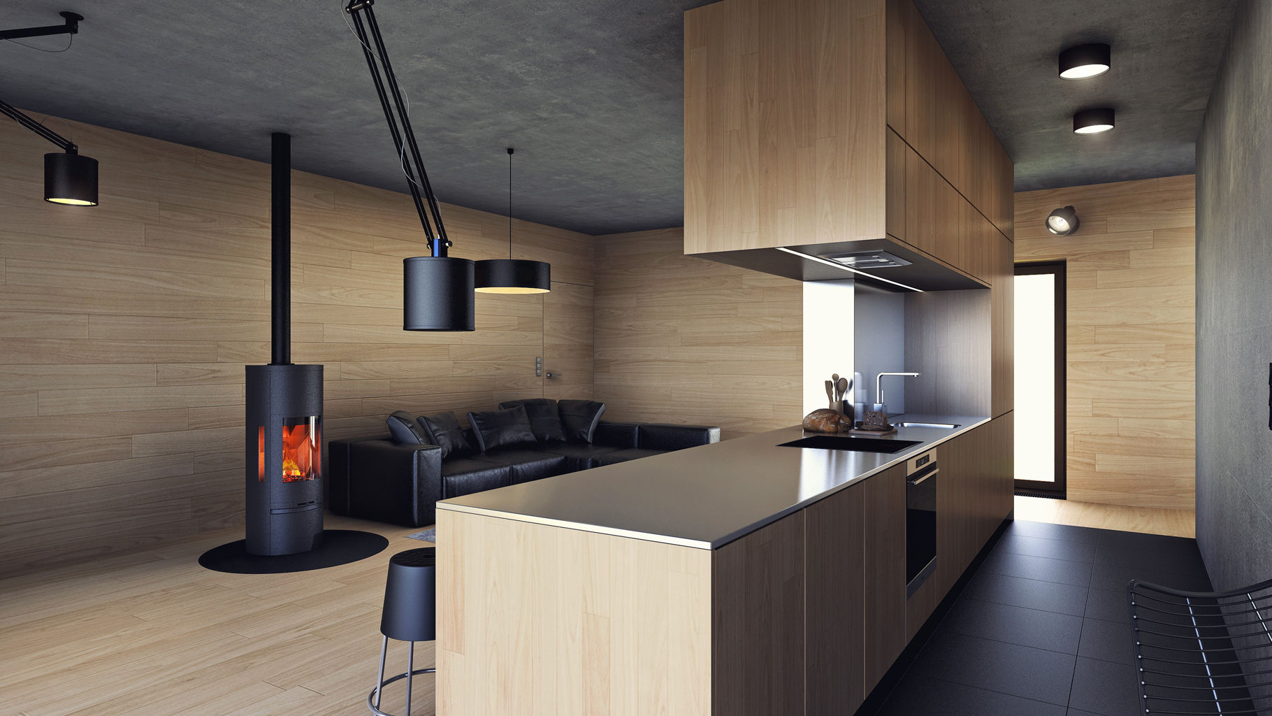 Dom uniwersalny, INDEA INDEA Minimalist kitchen