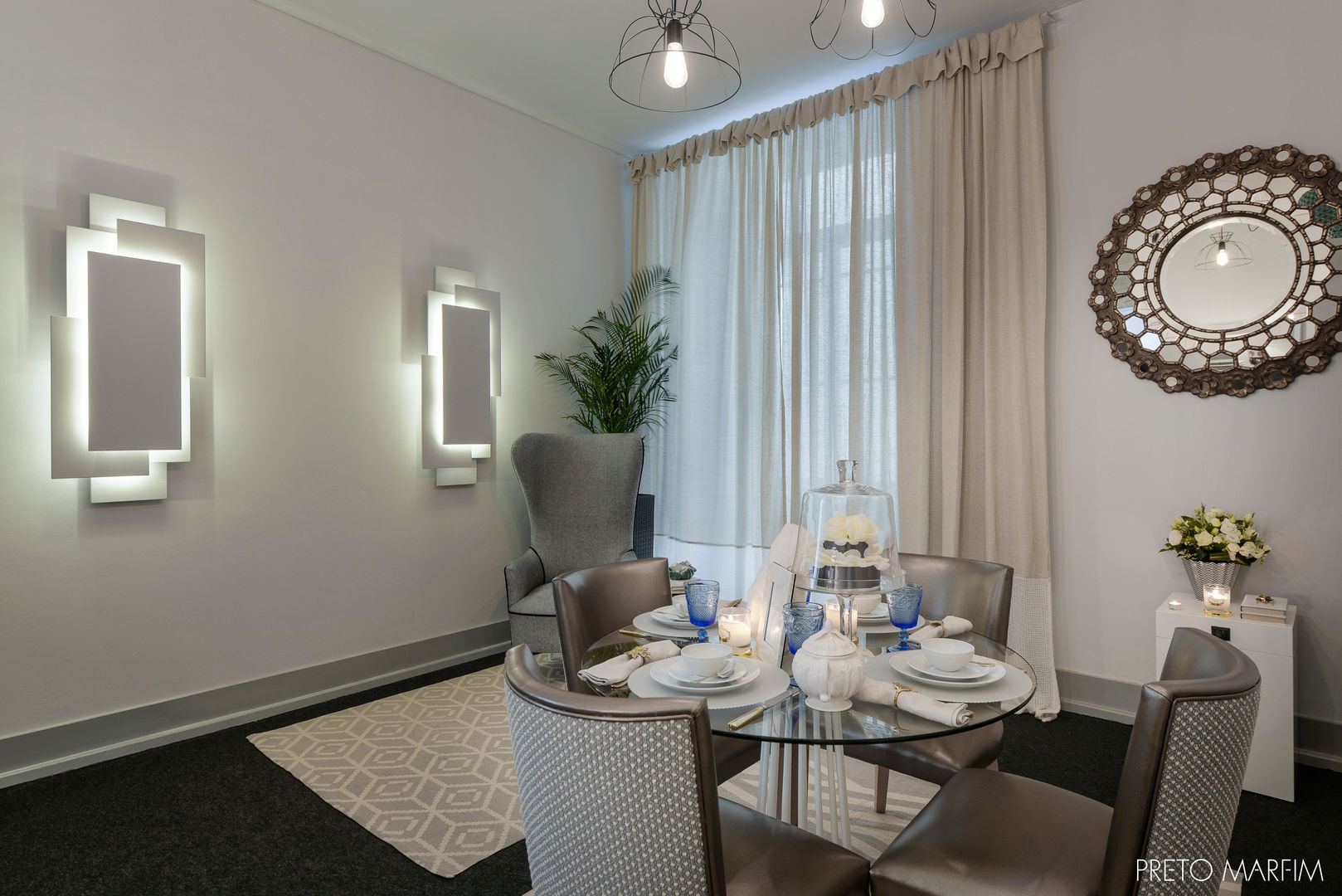 Timeless City, Preto Marfim Preto Marfim Modern dining room