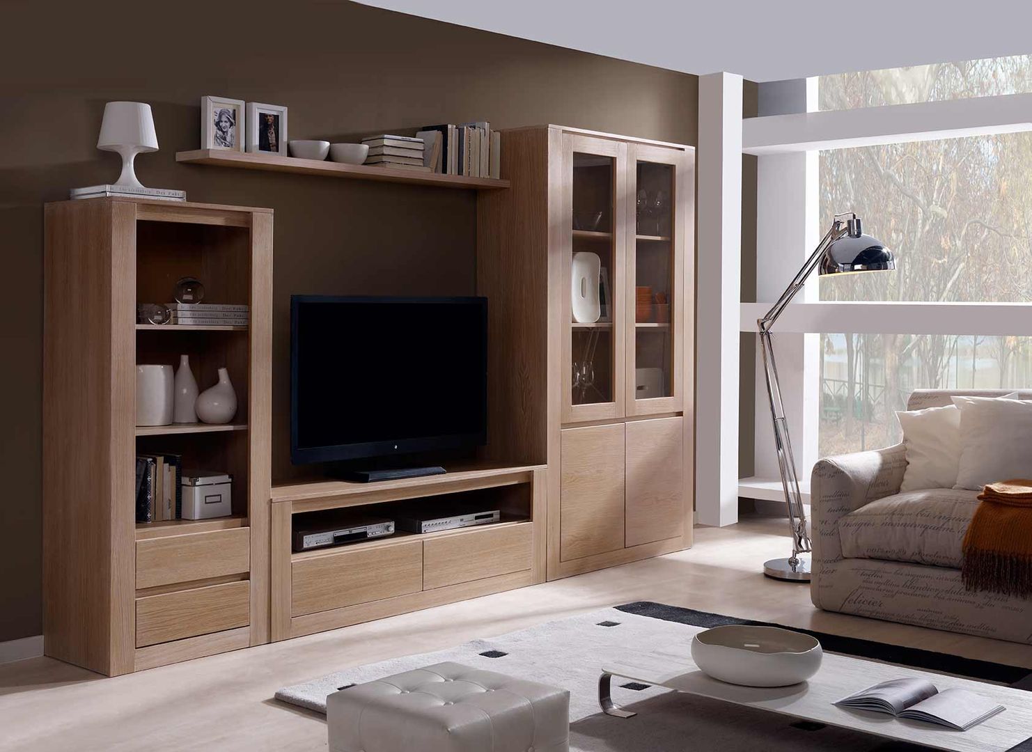 Salón moderno Noak 1, Demarques.es Demarques.es Modern living room Wood Wood effect