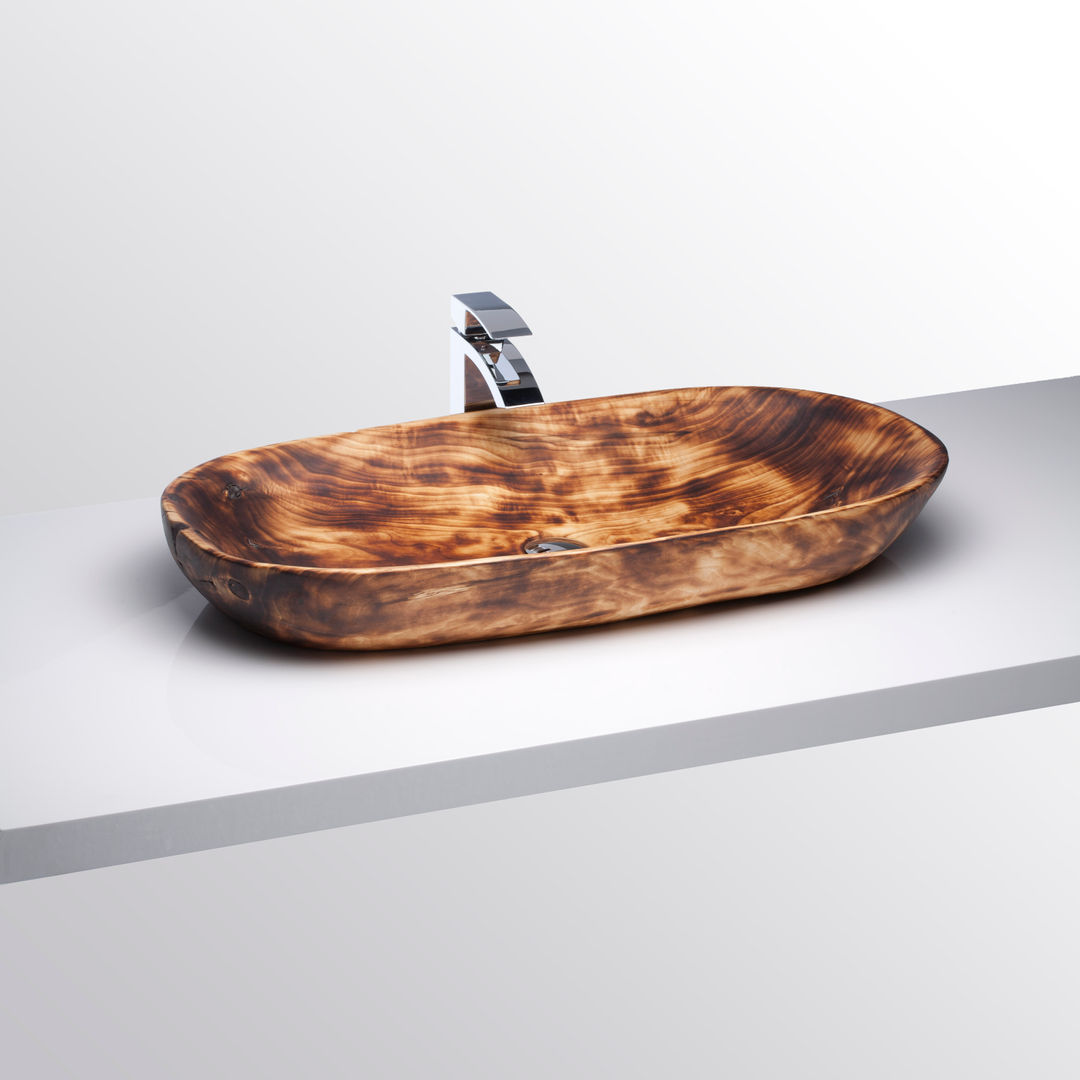 Holzwaschbecken, Juan Martinez Carmelo Juan Martinez Carmelo Modern bathroom Wood Wood effect Sinks