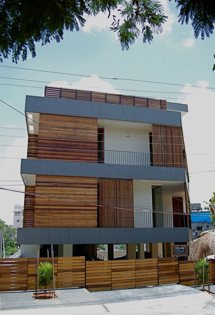 K HOUSE, KIRON CHEERLA ARCHITECTURE KIRON CHEERLA ARCHITECTURE Houses لکڑی Wood effect