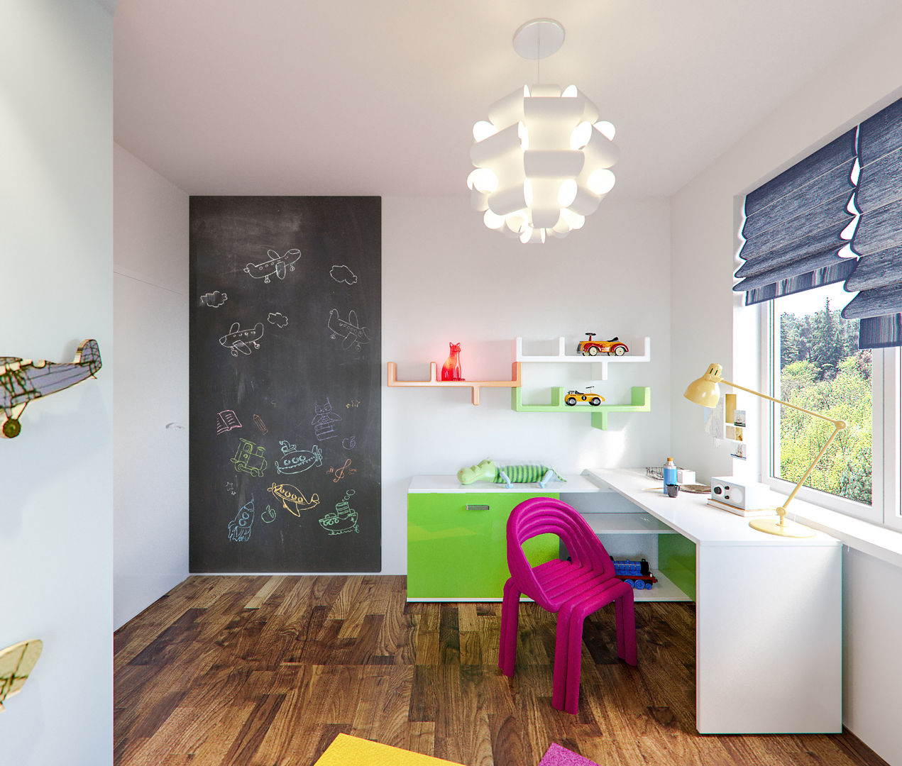 Children rooms in Frankfurt am Main, Hessen, Germany, Insight Vision GmbH Insight Vision GmbH Moderne Kinderzimmer Möbel,Tabelle,Holz,Innenarchitektur,Beleuchtung,Gelb,Gebäude,Bodenbelag,Umhauen,Wohnzimmer