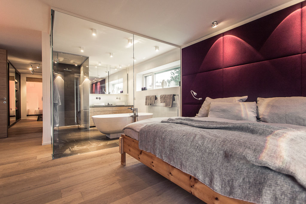Von der alten Villa zum coolen Luxus-Loft, Meissl Architects ZT GmbH Meissl Architects ZT GmbH Modern Bedroom