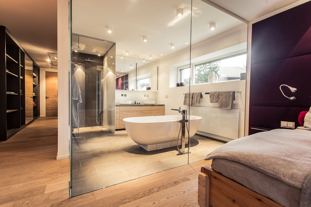 Von der alten Villa zum coolen Luxus-Loft, Meissl Architects ZT GmbH Meissl Architects ZT GmbH Modern style bathrooms