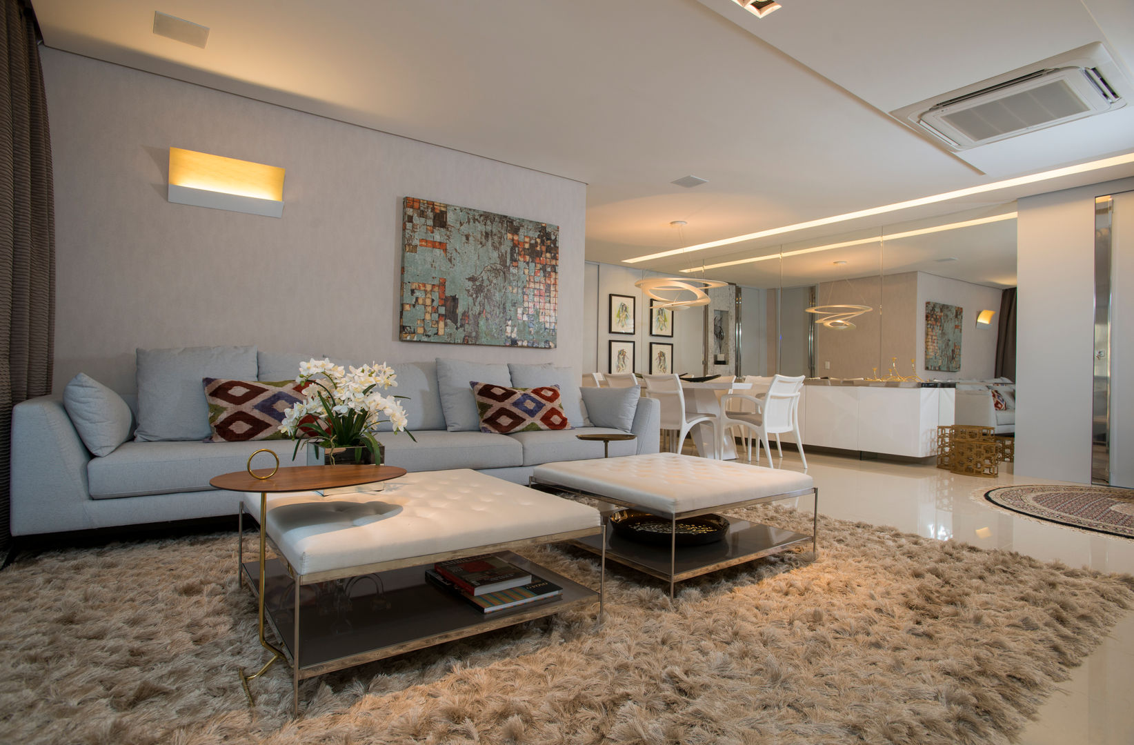 Apartamento Integrado, EL ARQUITETURA E INTERIORES EL ARQUITETURA E INTERIORES Modern Living Room