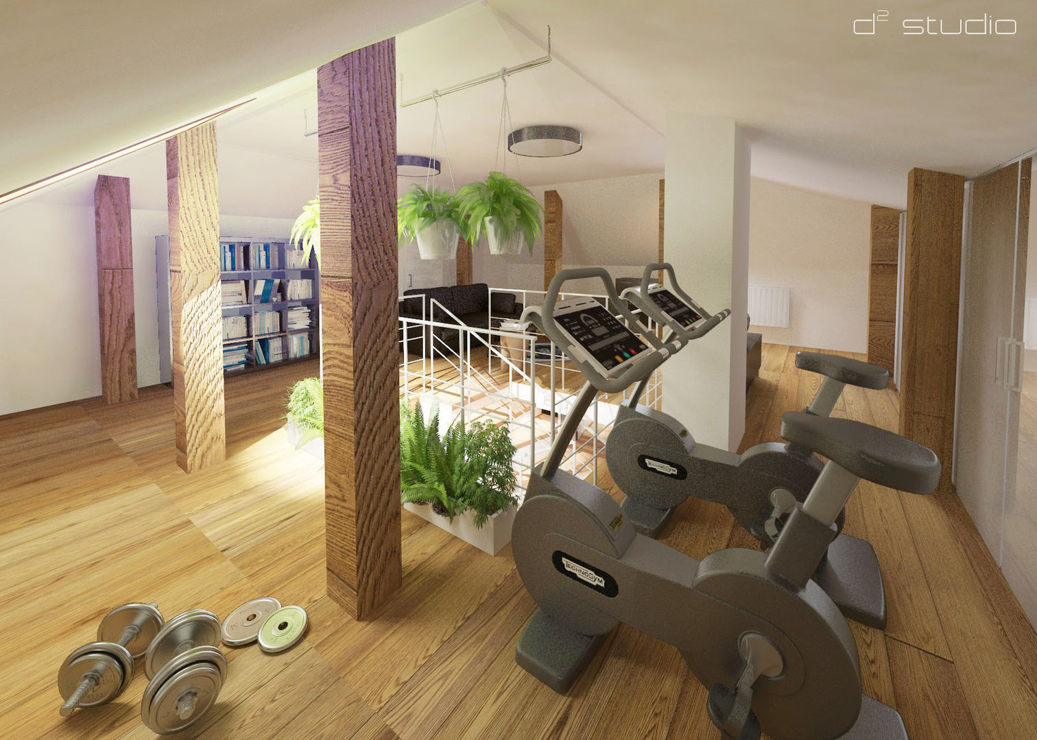 Attic with personal gym D2 Studio