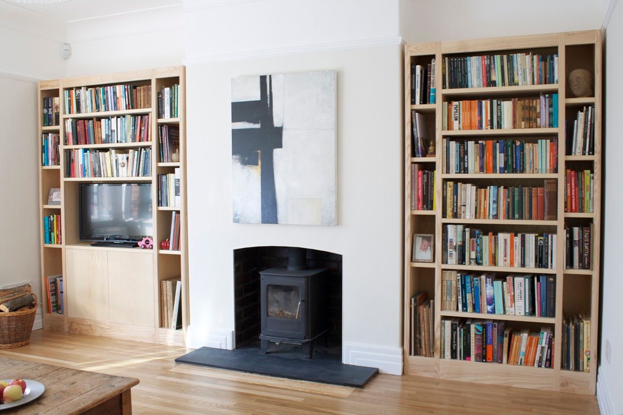 Living Room Shelves, buss buss Salas modernas Estanterías