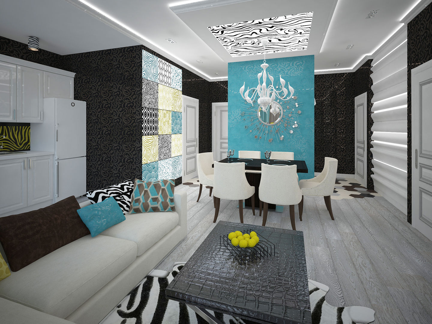 изысканный фьюжн, Decor&Design Decor&Design Eklektik Oturma Odası