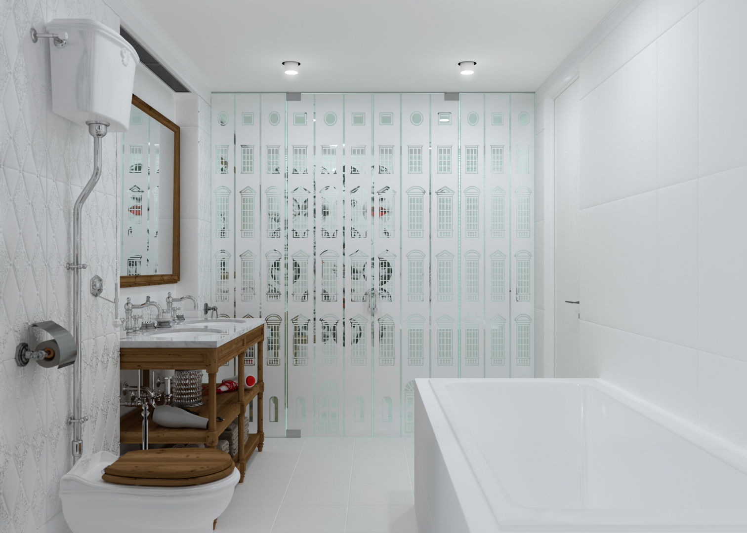 Квартира. Минимализм с элементами лофта, 3D GROUP 3D GROUP Phòng tắm phong cách tối giản