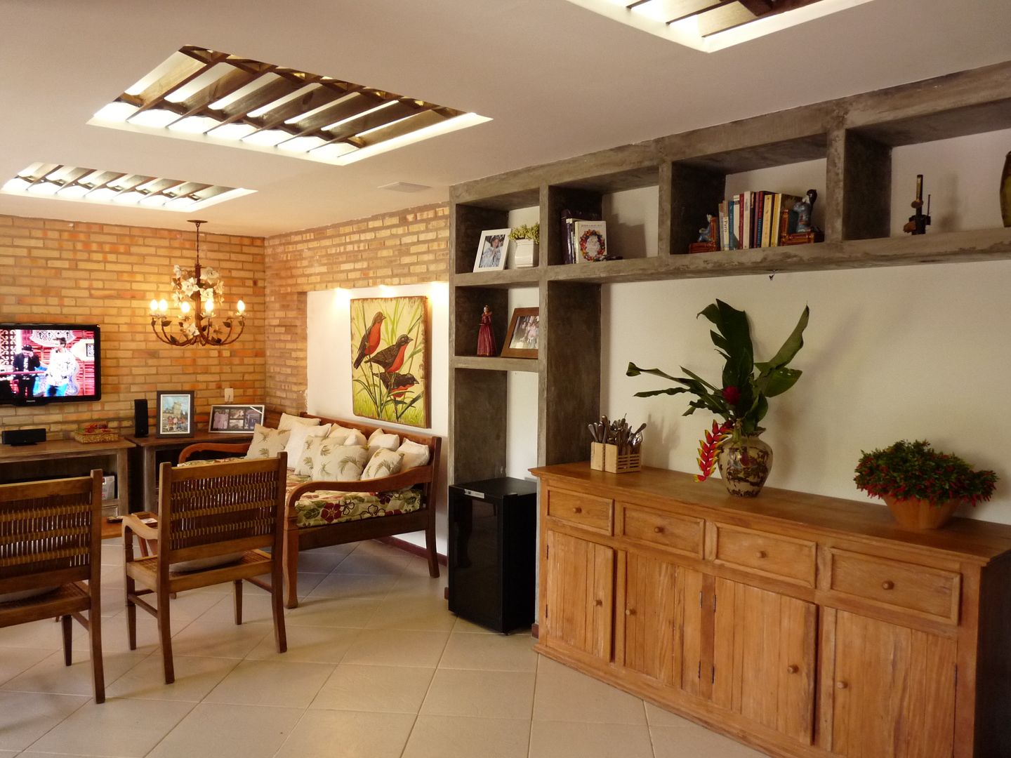 Casa na Serra de Guaramiranga, Ceará, Eveline Sampaio Arquiteta e Designer de Interiores Eveline Sampaio Arquiteta e Designer de Interiores Country style living room