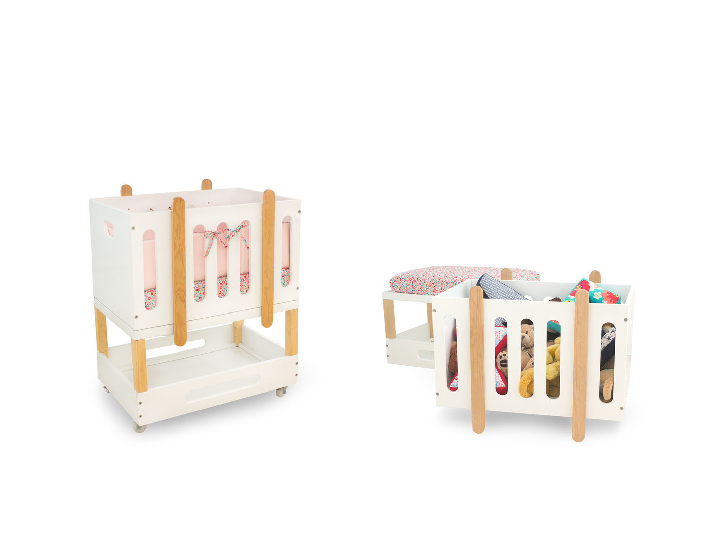 Colección Bee, Miostudio Miostudio Skandinavische Kinderzimmer Holz Holznachbildung Betten und Krippen