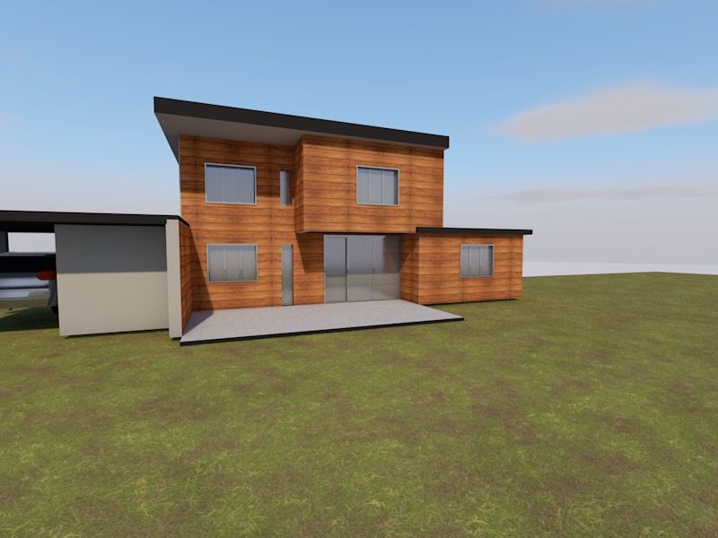 Petit budget: Conception maison individuelle AeA - Architecture Eric Agro Maisons modernes