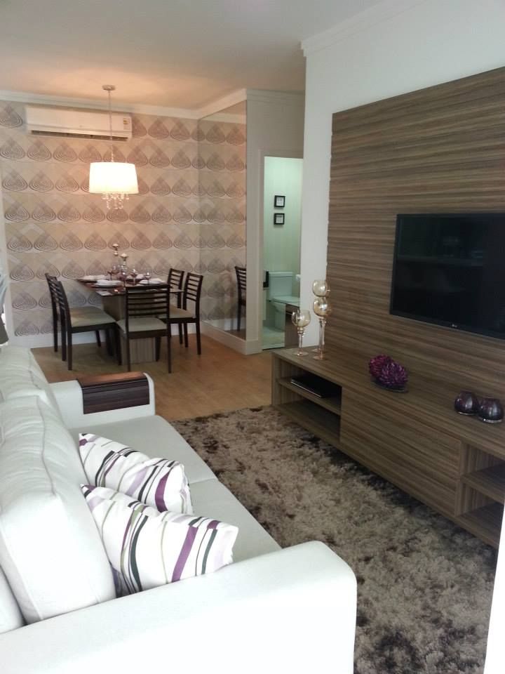 Apartamento de 70m², SD arquitetura & Interiores SD arquitetura & Interiores Living room TV stands & cabinets