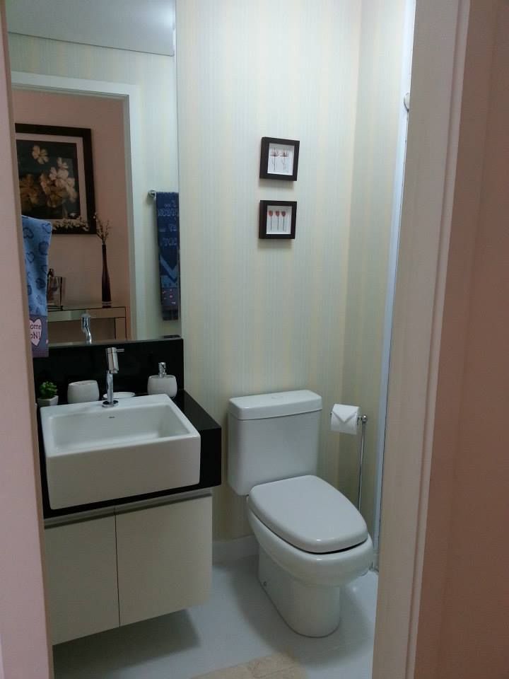 Apartamento de 70m², SD arquitetura & Interiores SD arquitetura & Interiores Modern bathroom Toilets