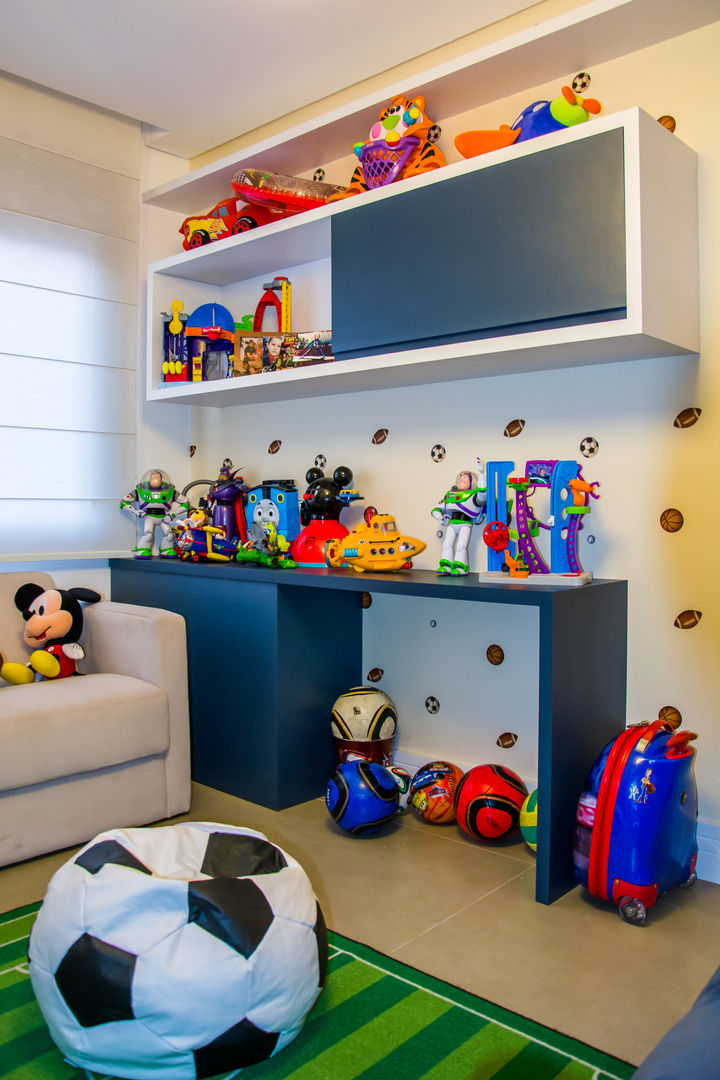 apartamento em tons de cinza e preto, Michele Moncks Arquitetura Michele Moncks Arquitetura Dormitorios infantiles de estilo moderno