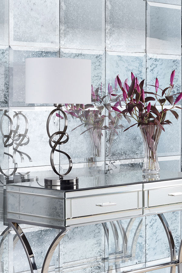 6 x Antique Mirrored Square Wall Tiles - Bevelled - 30cm x 30cm My Furniture 모던스타일 거실 소파 & 안락 의자