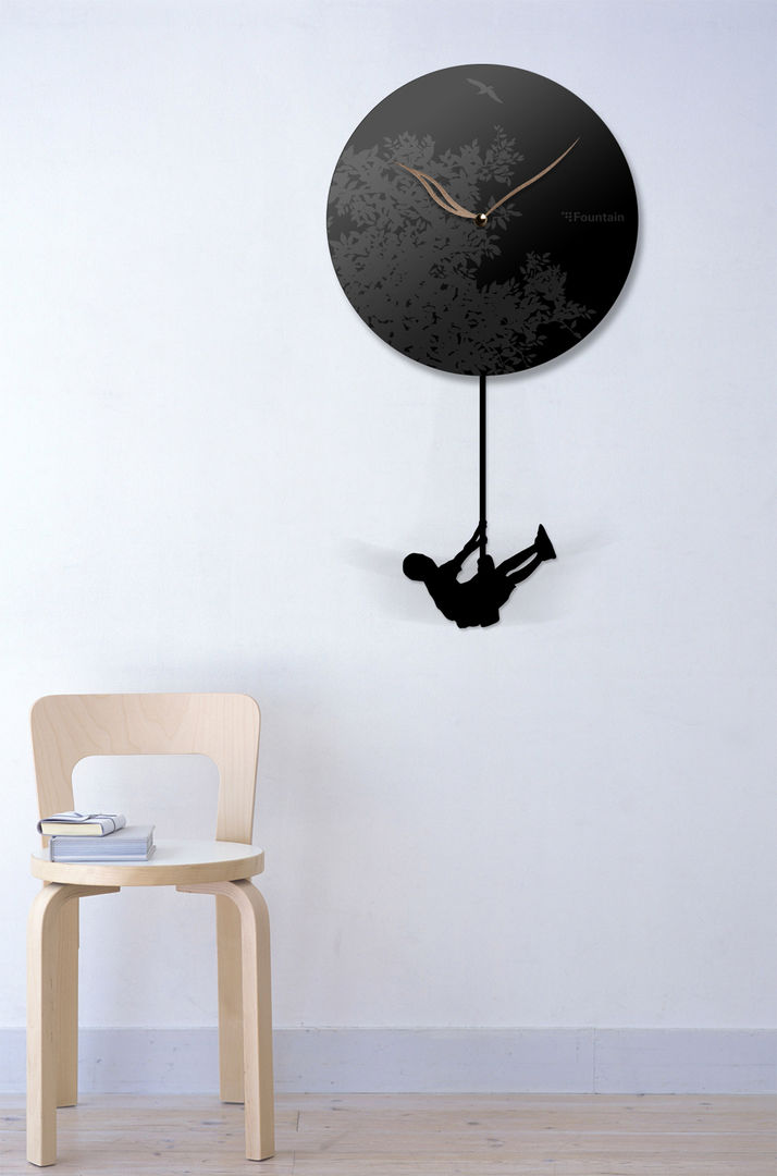 스윙벽시계 시리즈 (Swing wall clock -series), fountain studio fountain studio 現代房屋設計點子、靈感 & 圖片 木頭 Wood effect 配件與裝飾品