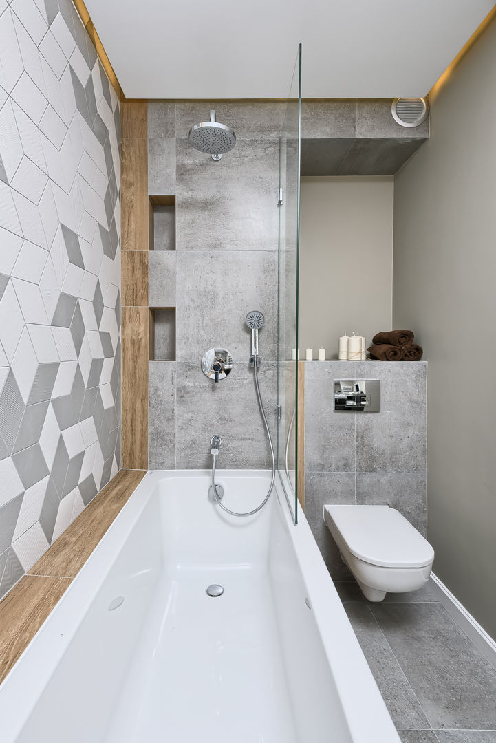 MIESZKANIE POKAZOWE NA OŁTASZYNIE, Q2Design Q2Design Scandinavian style bathrooms