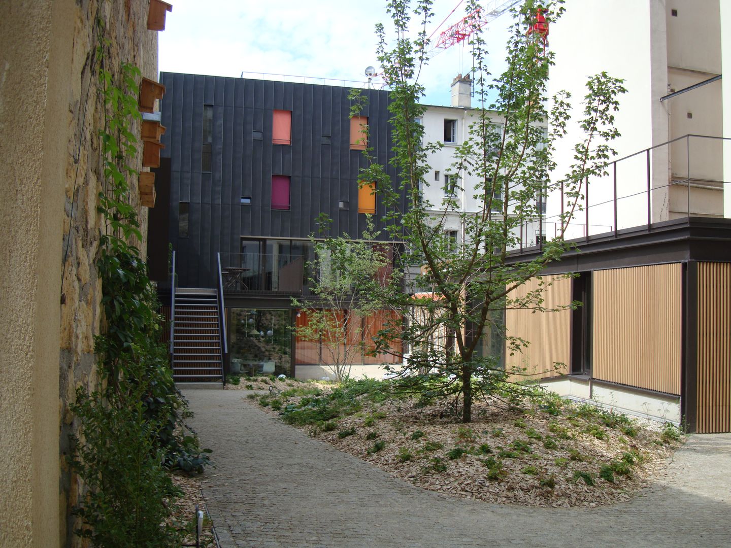 Foyer Mélingue, Paris 20ème, Atelier Roberta Atelier Roberta Jardines de estilo moderno