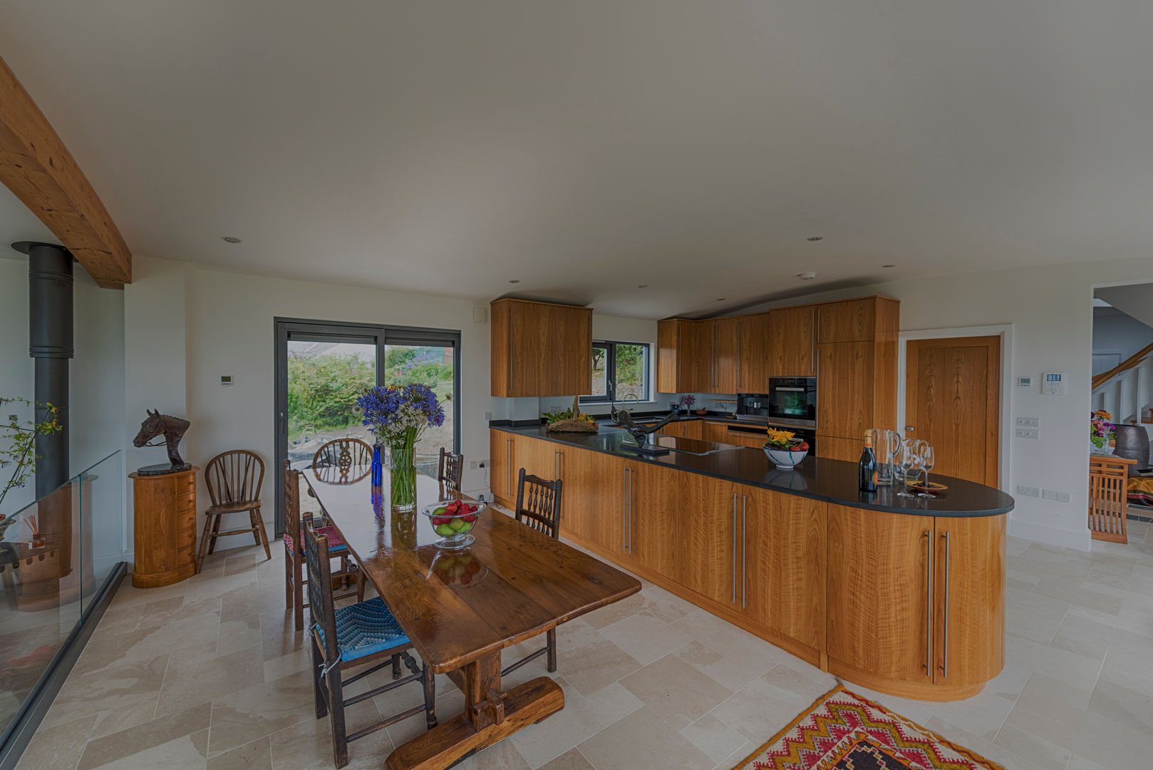 Isle of Wight Golden Oak Kitchen designed and Made by Tim Wood Tim Wood Limited Kitchen