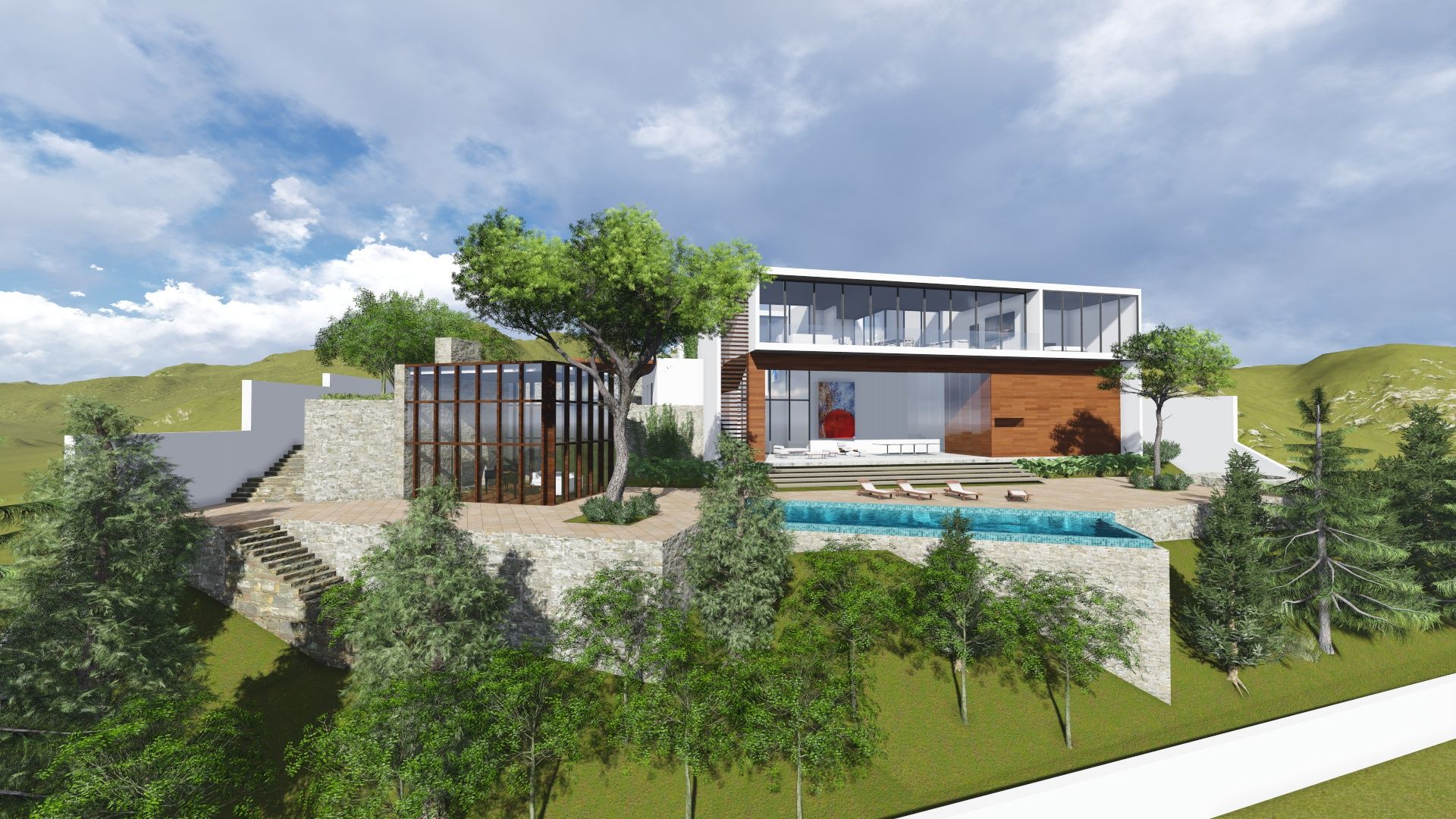 Residencia en Bosque Centinela, unounoarquitectos unounoarquitectos Modern houses