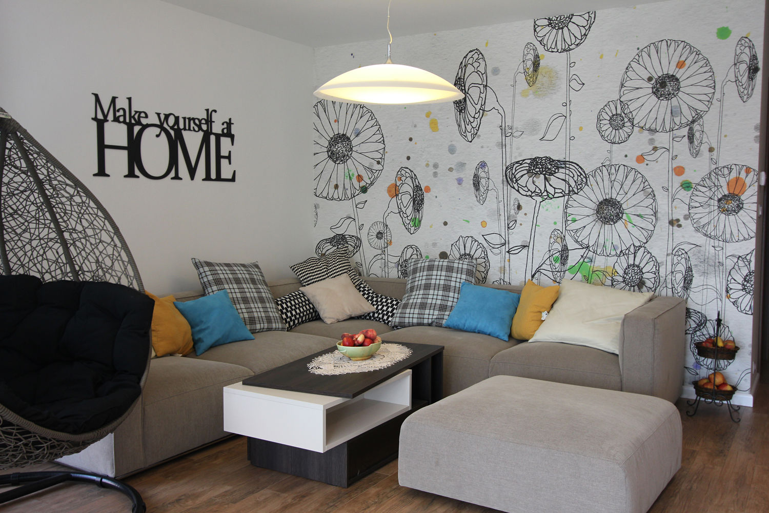 KOLOROWY DOM W RUDNIKACH, Architektura Wnętrz Magdalena Sidor Architektura Wnętrz Magdalena Sidor Modern Living Room