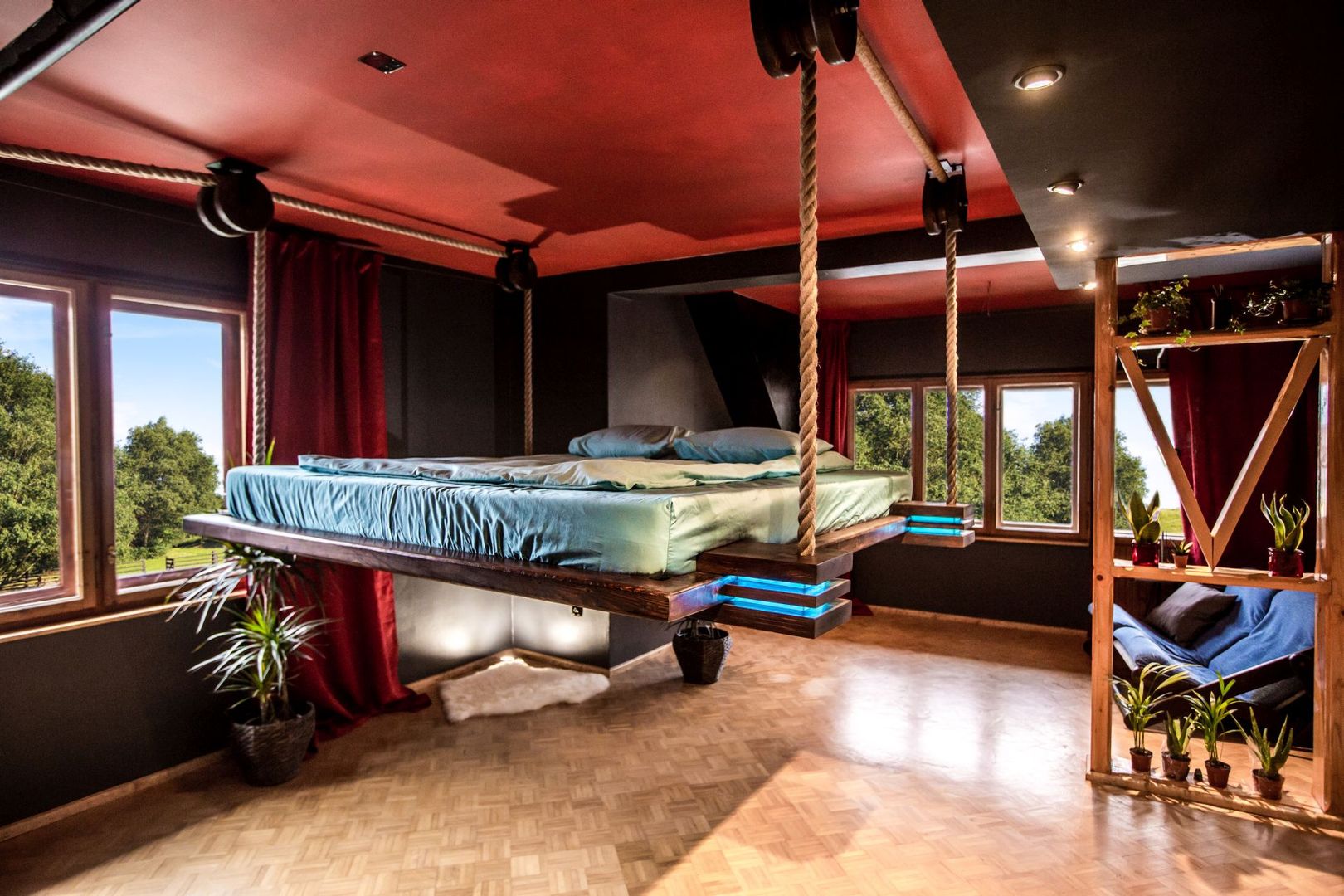Wiszące łóżko Imperial Couch, Hanging beds Hanging beds Minimalistyczna sypialnia Łóżka i zagłówki