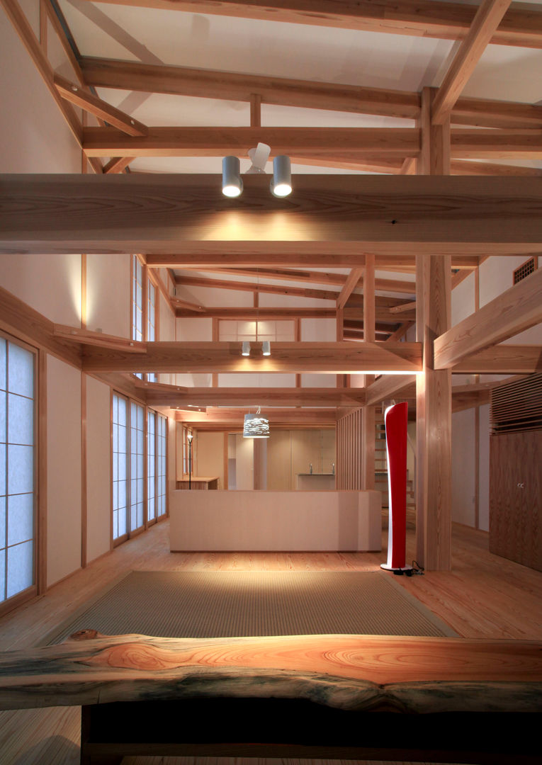 higashinagato house, 髙岡建築研究室 髙岡建築研究室 Livings de estilo asiáticos